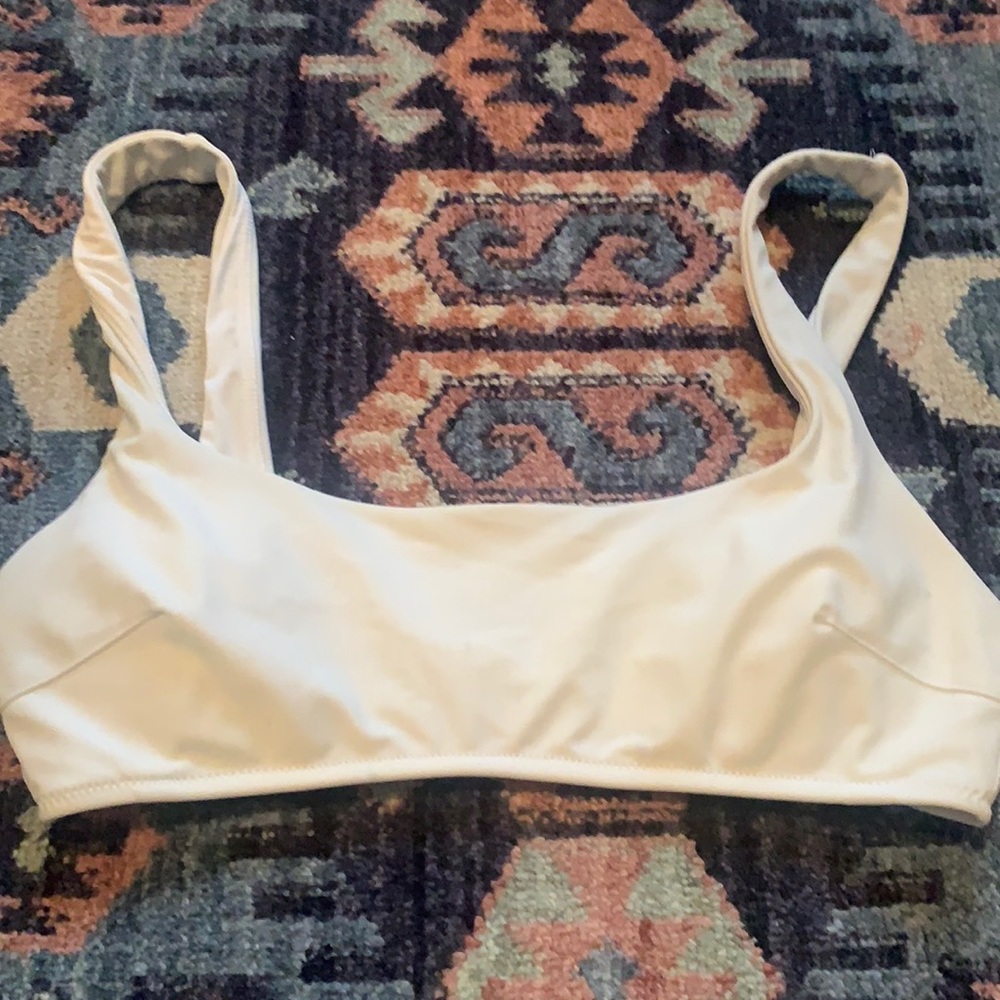 white bikini top